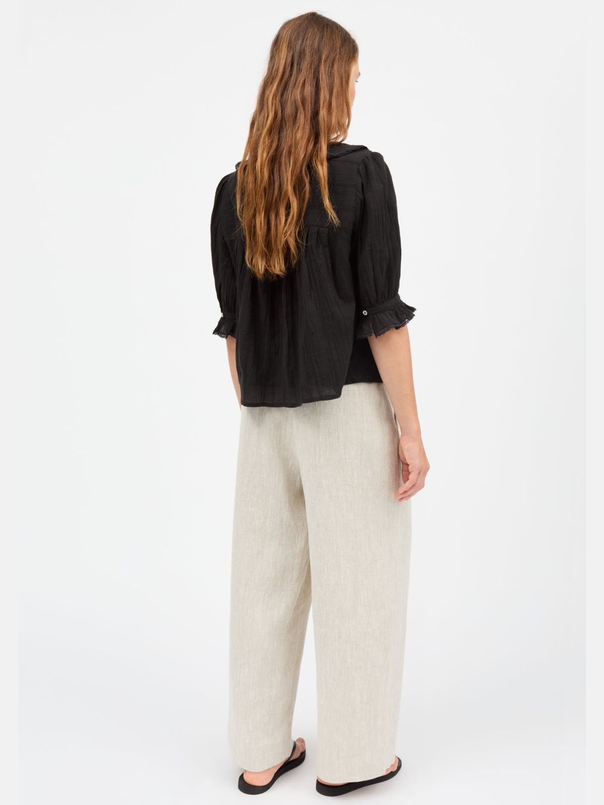 Clea Ruffle Blouse Blouse - Black