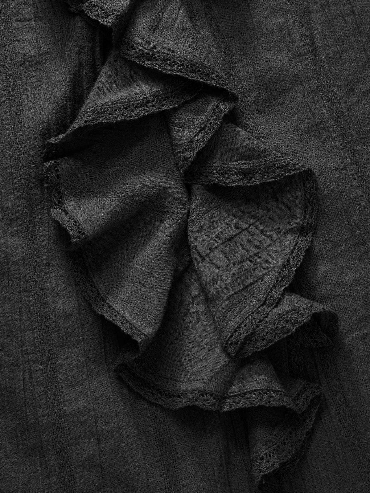 Clea Ruffle Blouse Blouse - Black