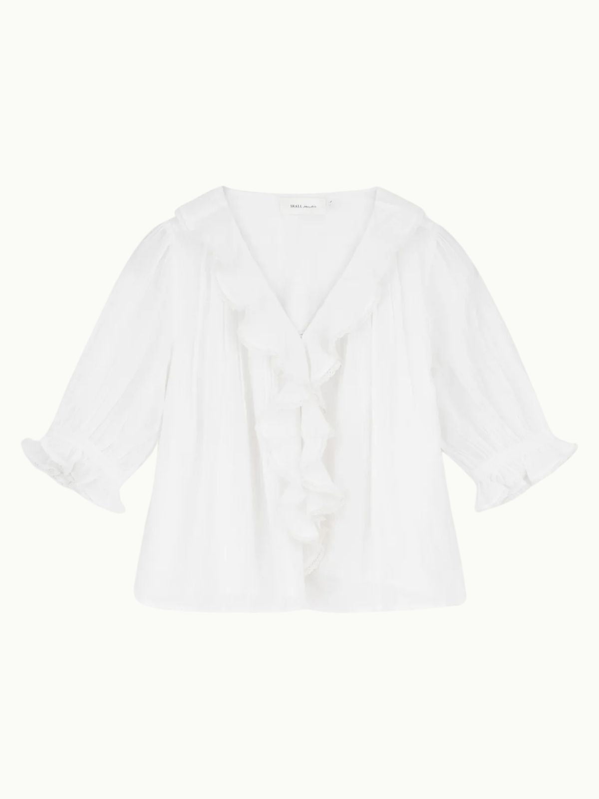 Clea Ruffle Blouse - White