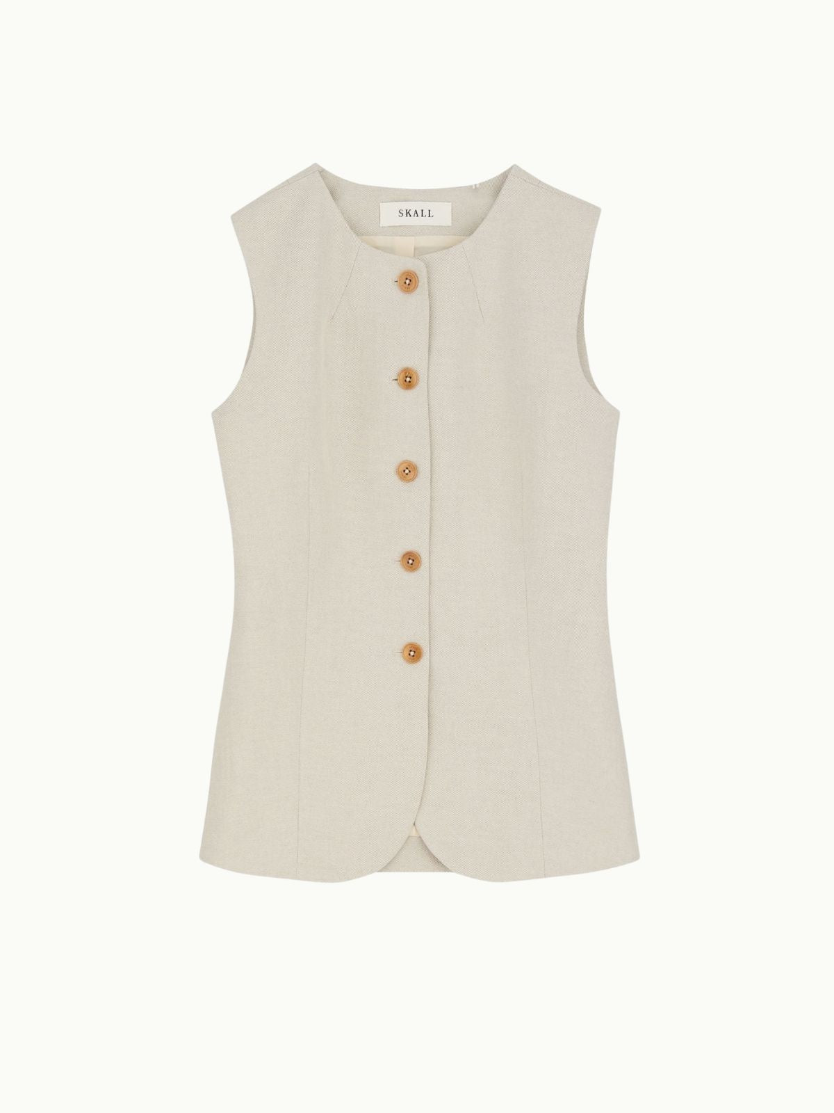 Clementine Linen Waistcoat - Natural