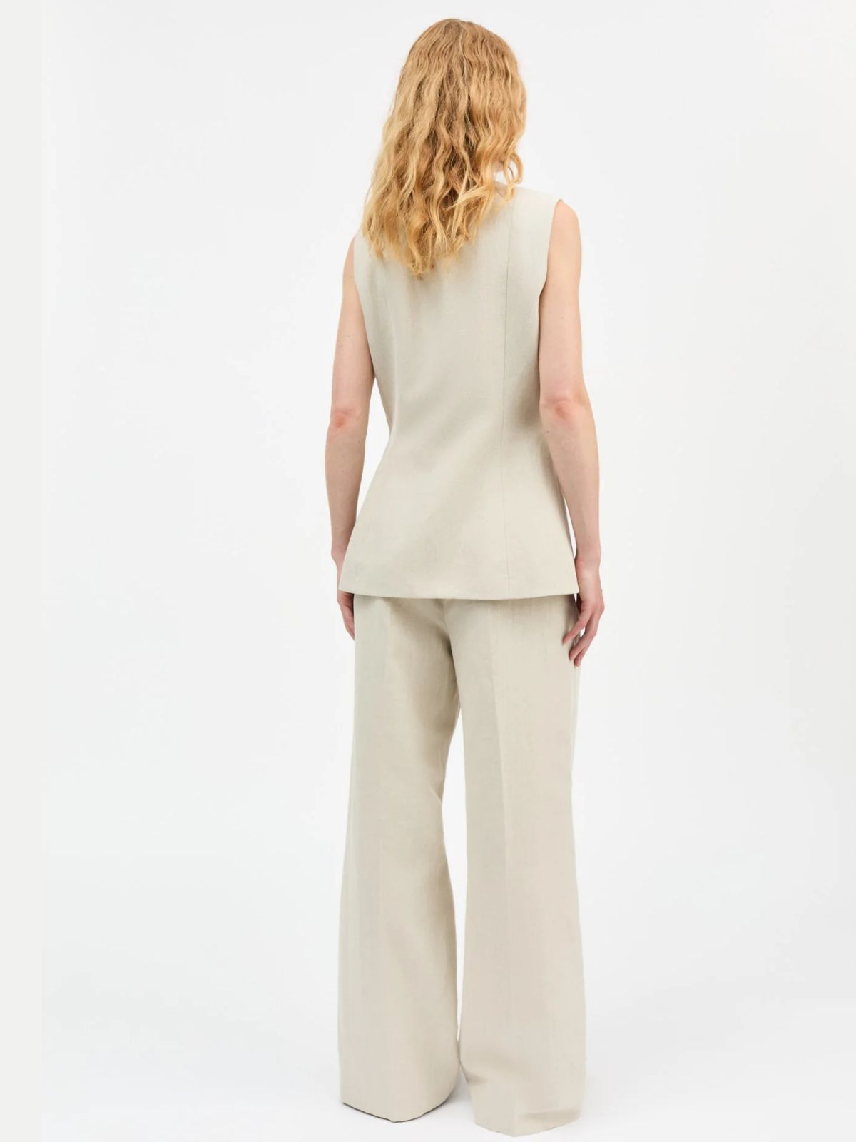 Clementine Linen Waistcoat - Natural