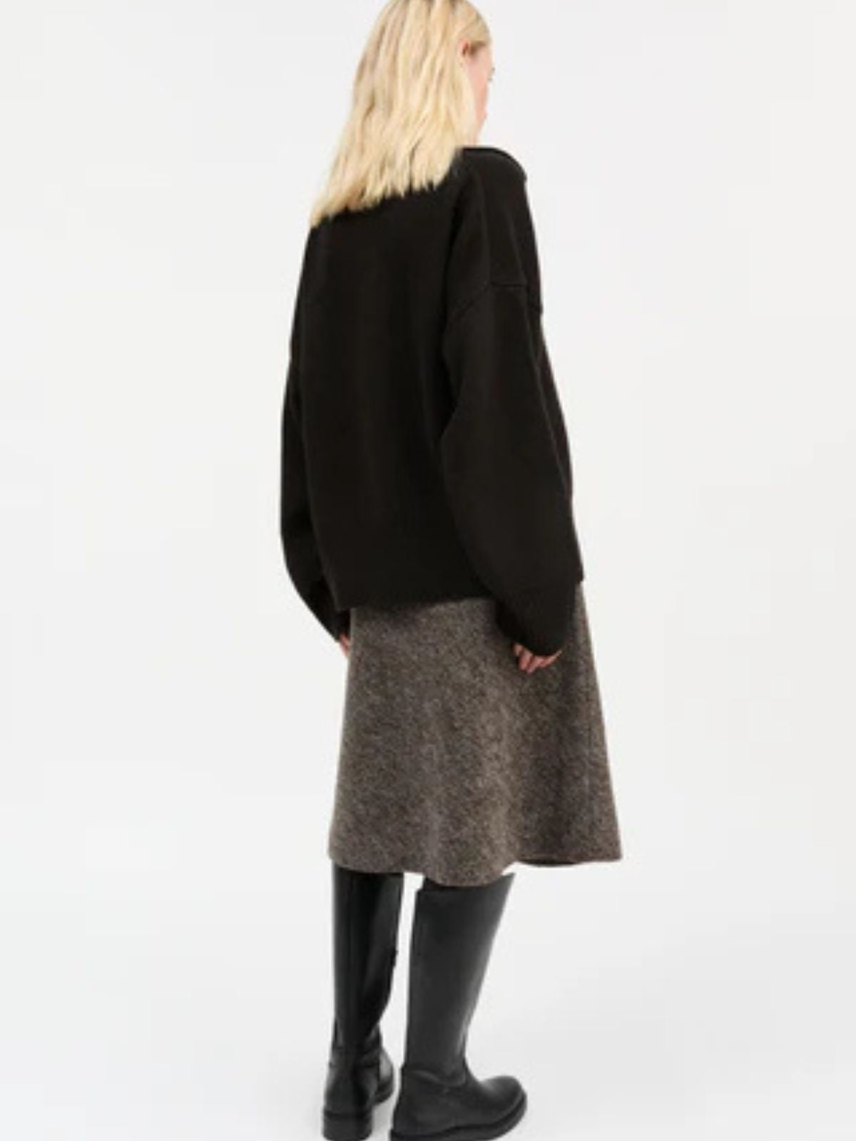 Dean Polo V-Neck Jumper - Dark Brown