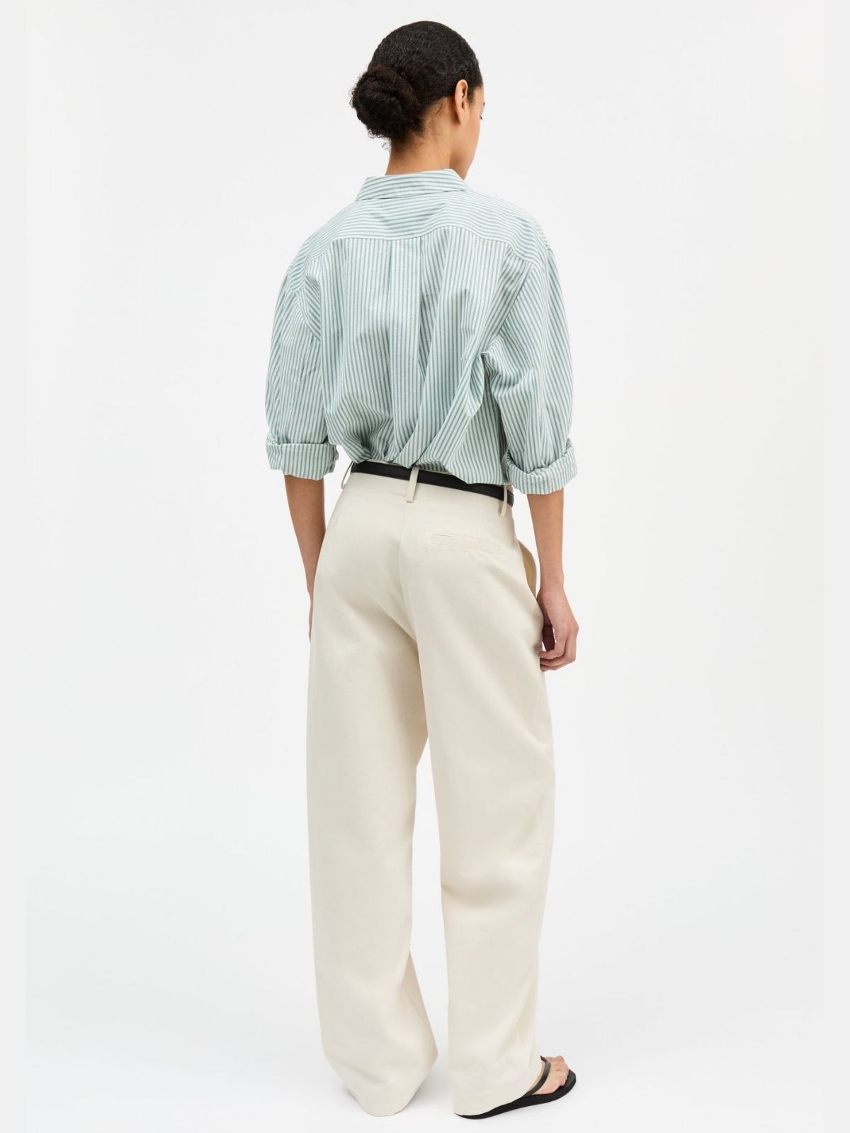 Edgar Stripe  Shirt - Aqua & White