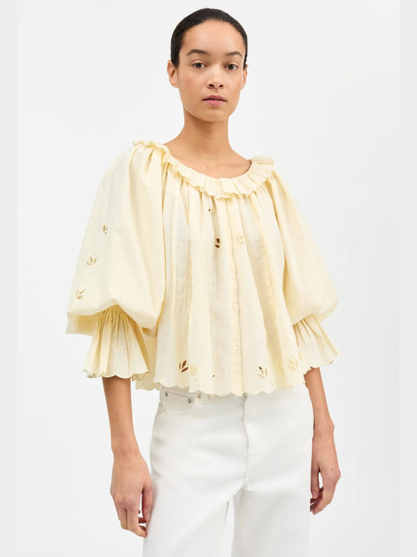 Fleurie Frill Collar Blouse - Buttercup