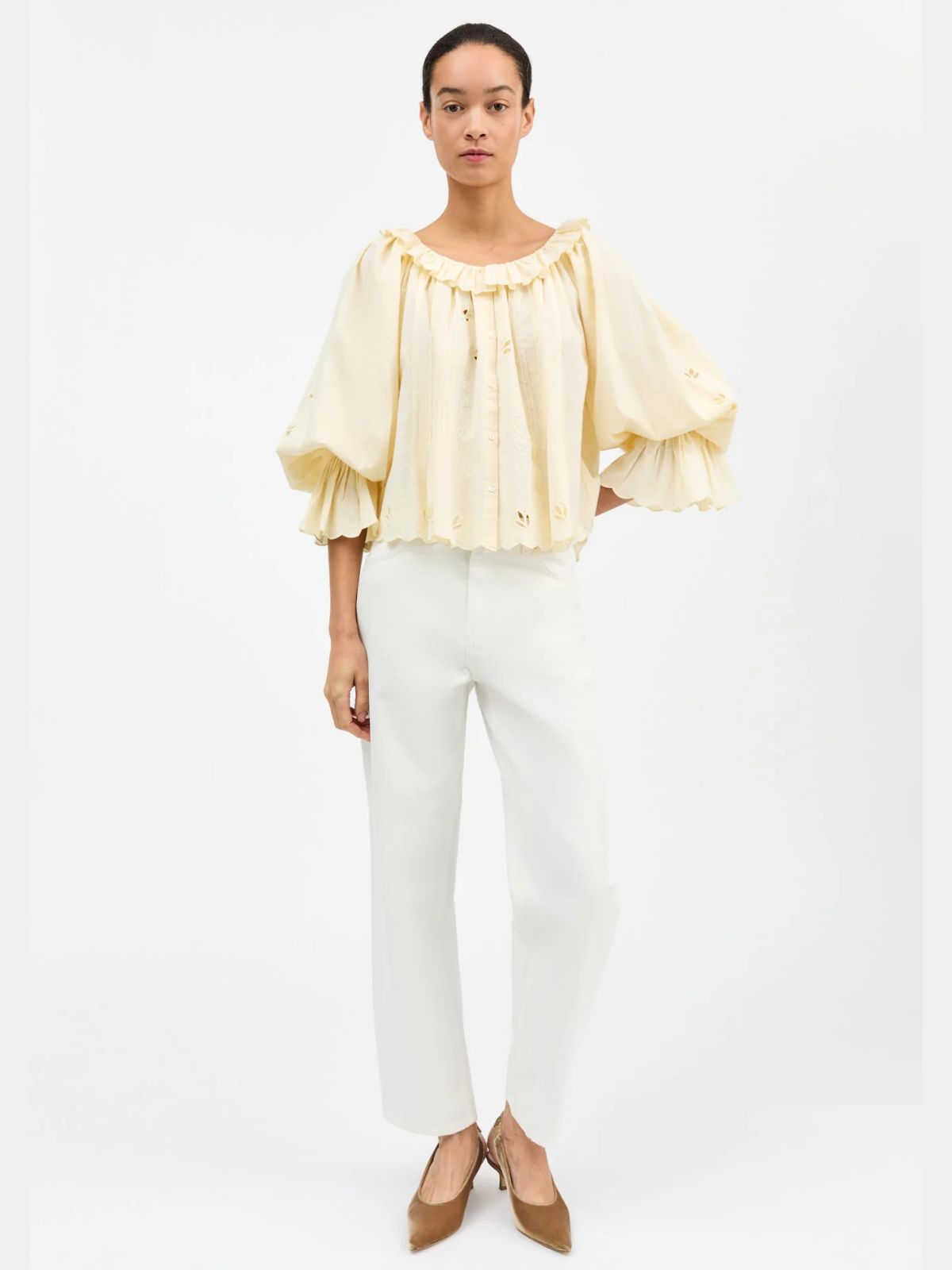 Fleurie Frill Collar Blouse - Buttercup