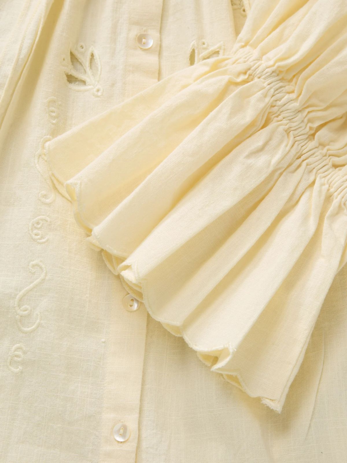 Fleurie Frill Collar Blouse - Buttercup