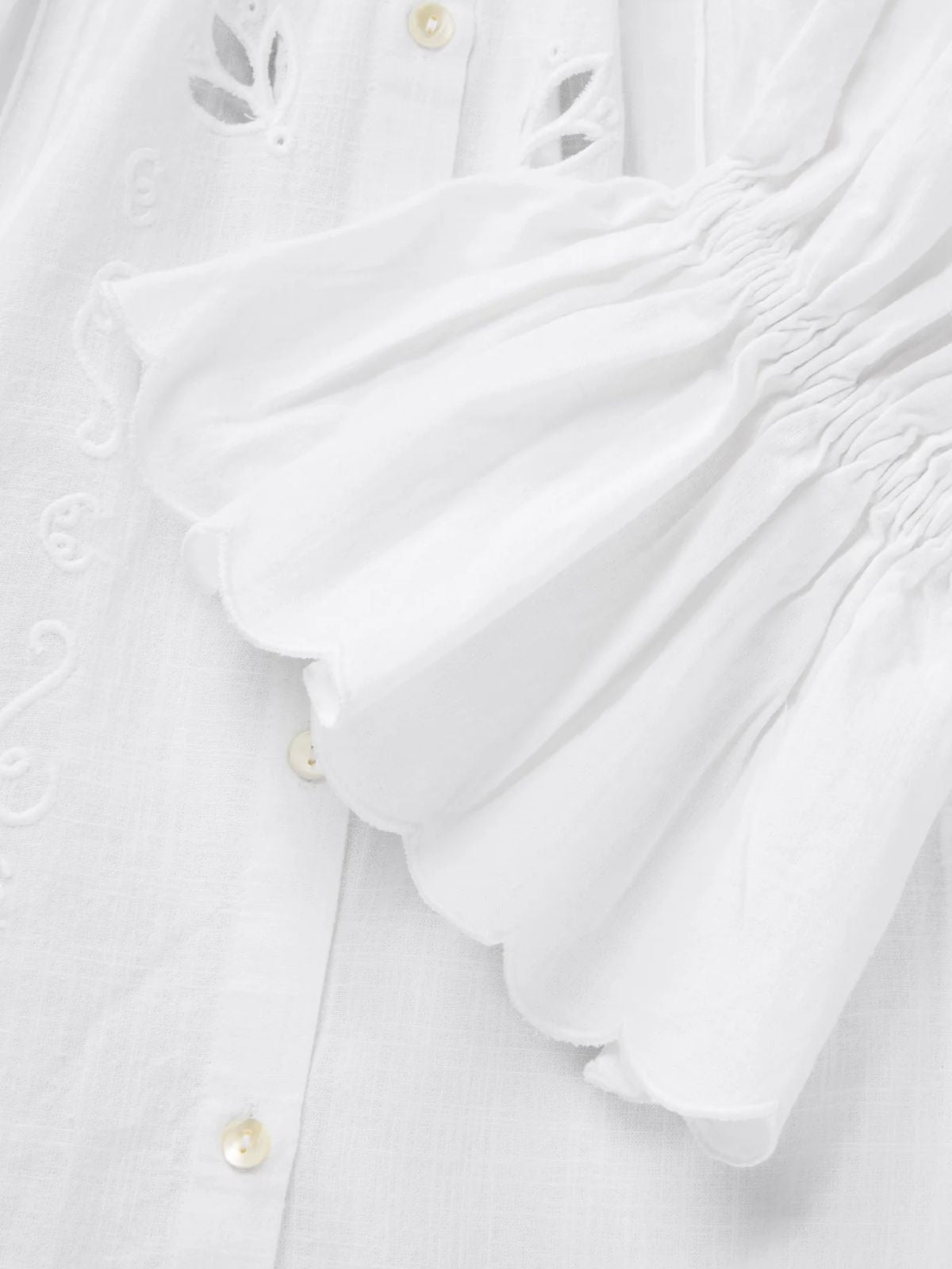 Fleurie Frill Collar Blouse - White