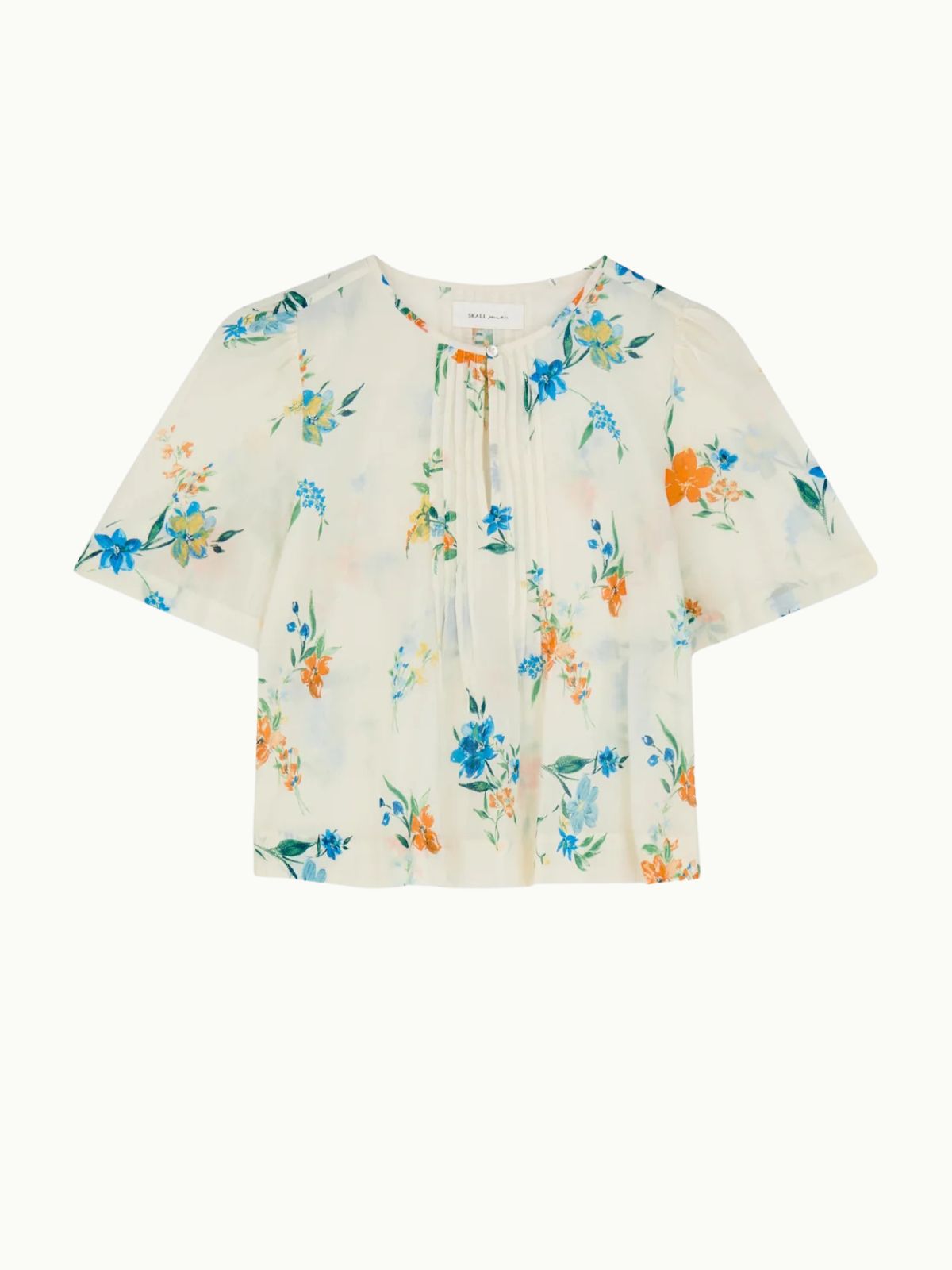 Fiore Flower Frint Blouse - Ecru