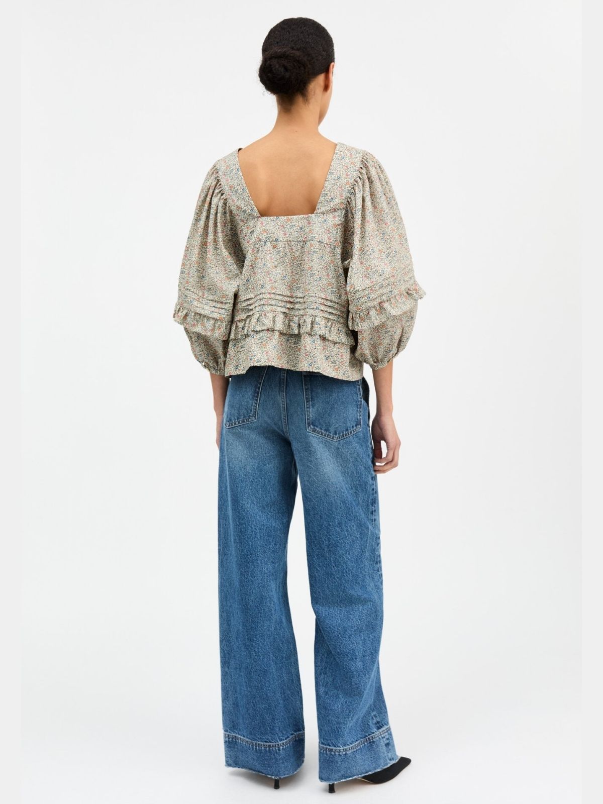 Iris Fashion - SKALL STUDIO - Hope Balloon  Sleeve Blouse - Flower Print