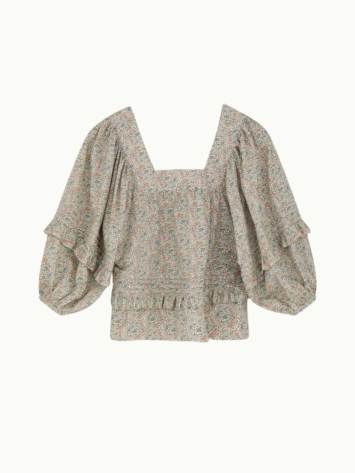 Iris Fashion - SKALL STUDIO - Hope Balloon  Sleeve Blouse - Flower Print