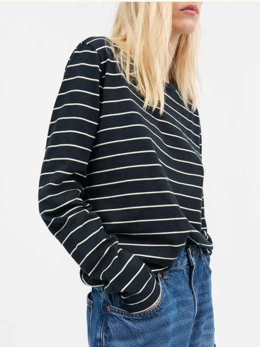 Loui Stripe Tee-shirt - Navy & White