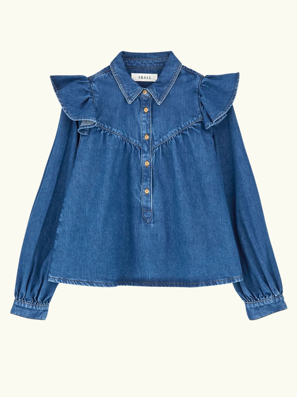 Mille Denim Blouse - Blue