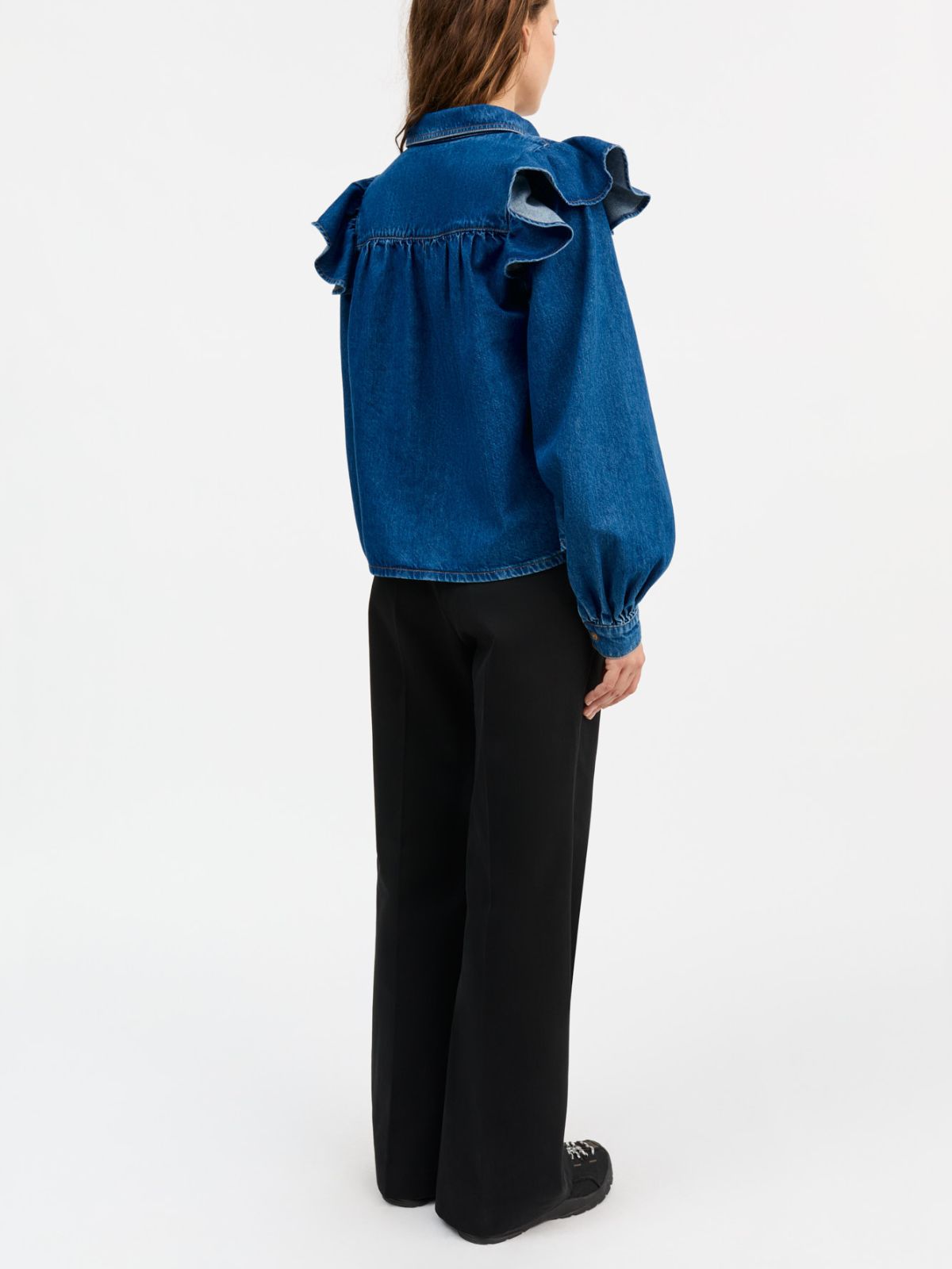 Mille Denim Blouse - Blue