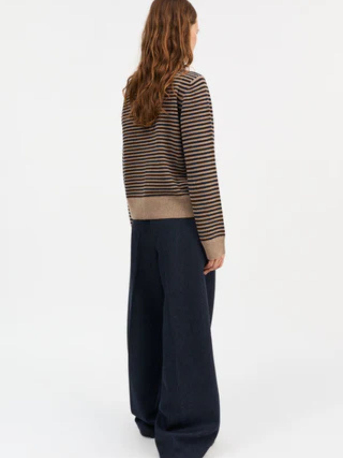 Senna Stripe Cardigan - Navy