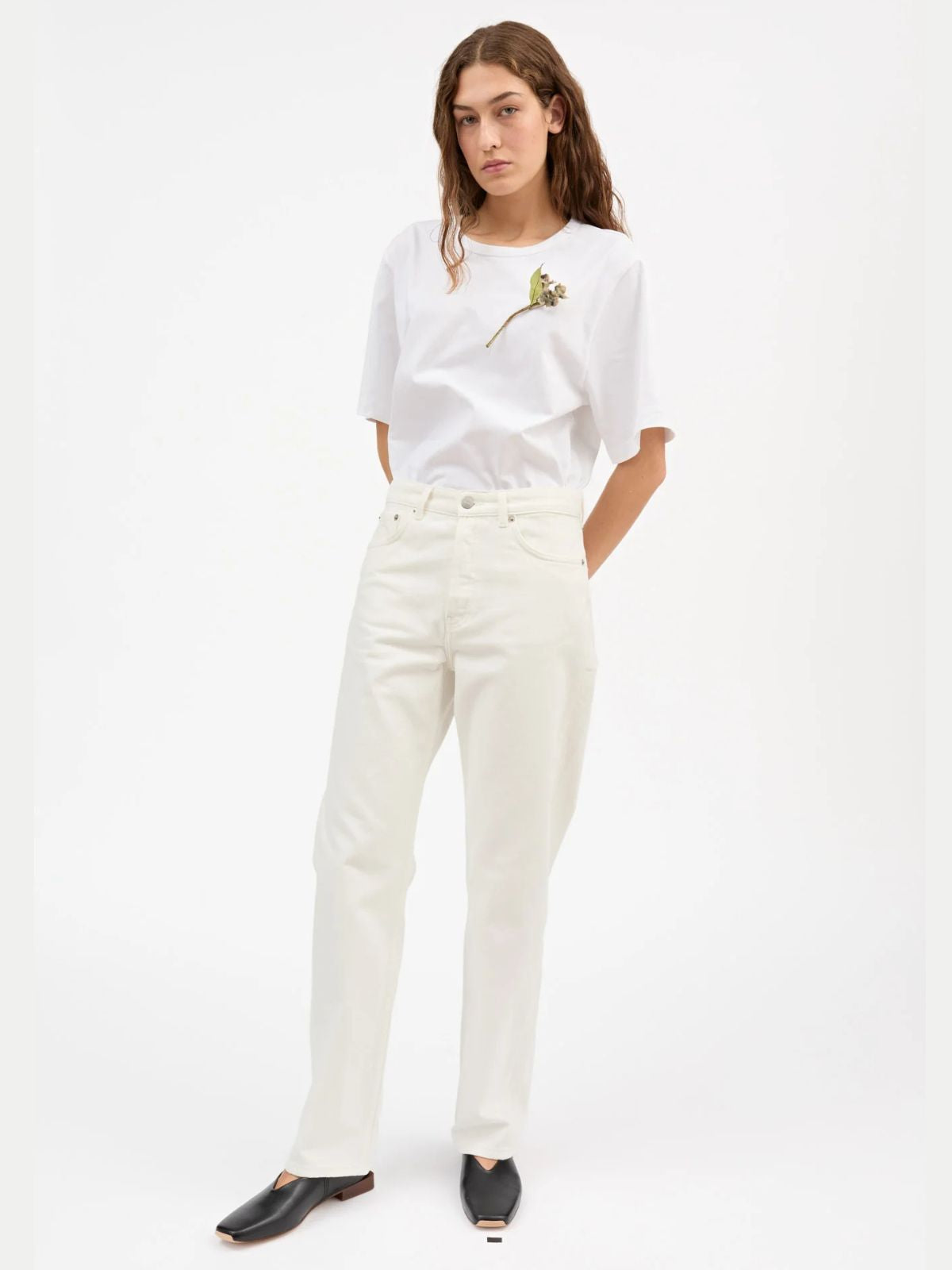 Sharon Straight Jeans- Off White