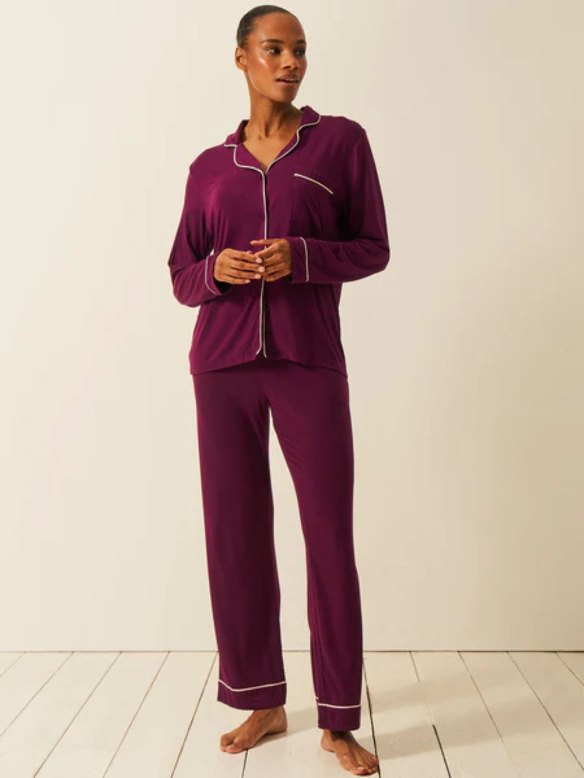 Long PJ Set - Black Cherry