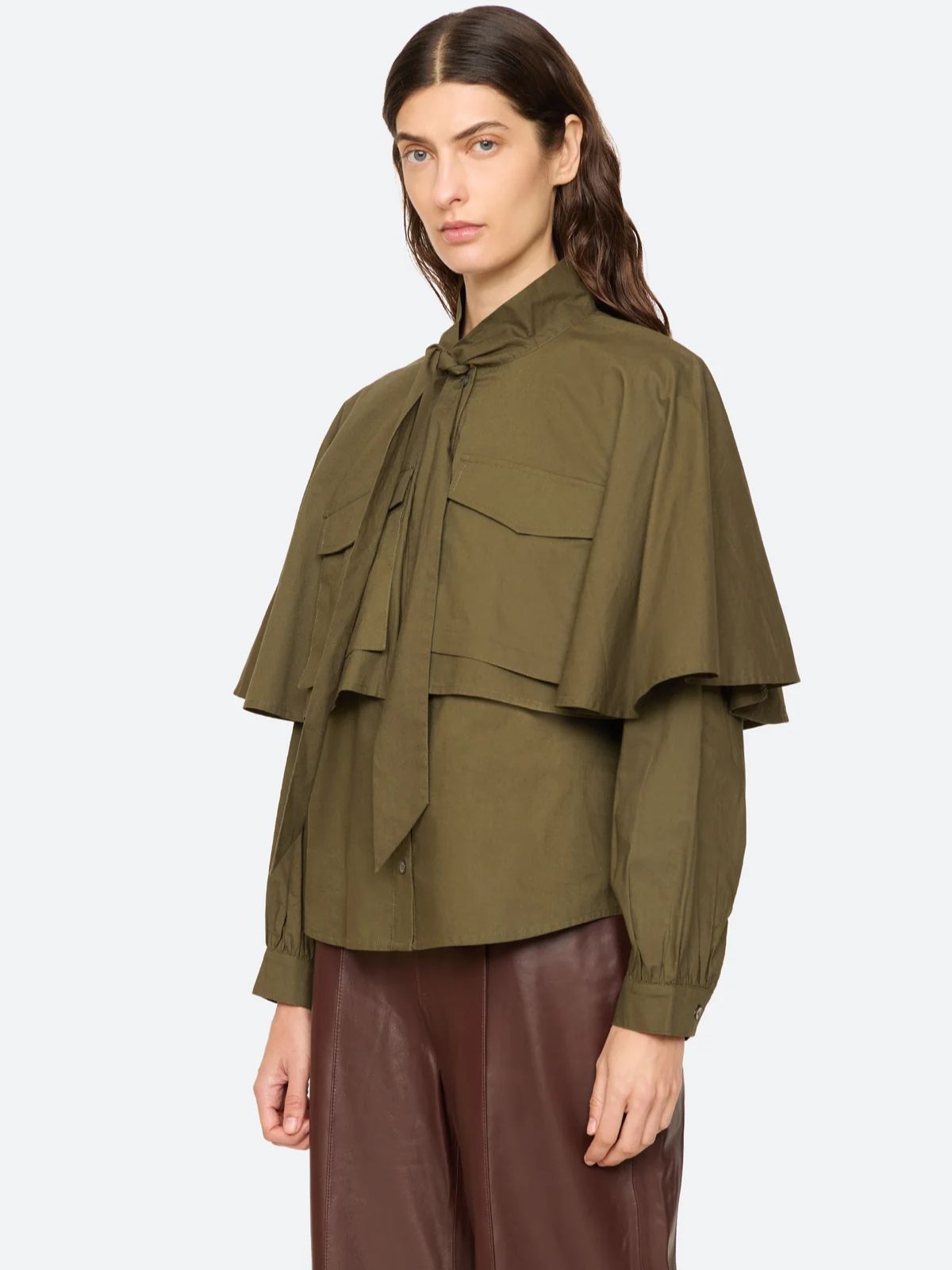 Tristan Cape Top - Khaki