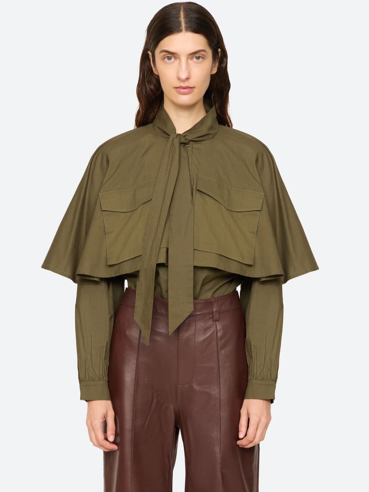 Tristan Cape Top - Khaki