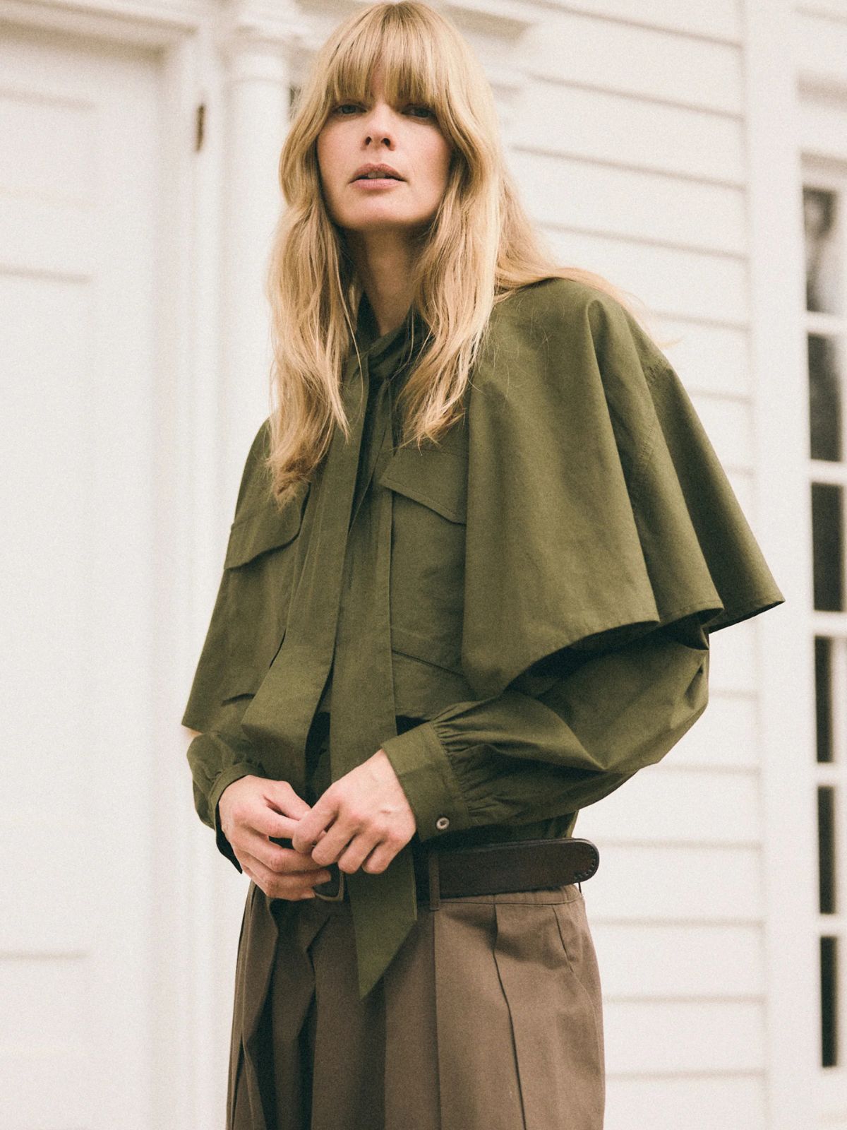 Tristan Cape Top - Khaki