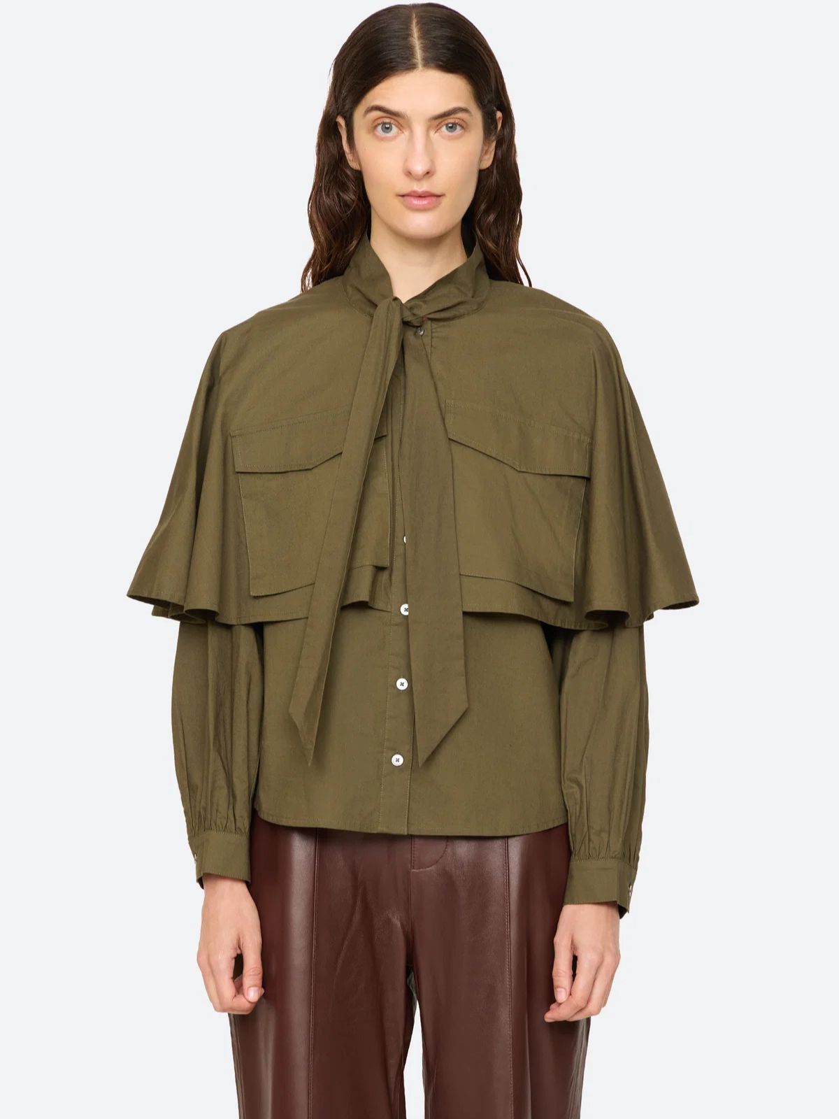 Tristan Cape Top - Khaki