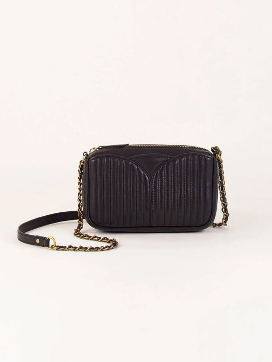 Divinou Leather Bag- Black