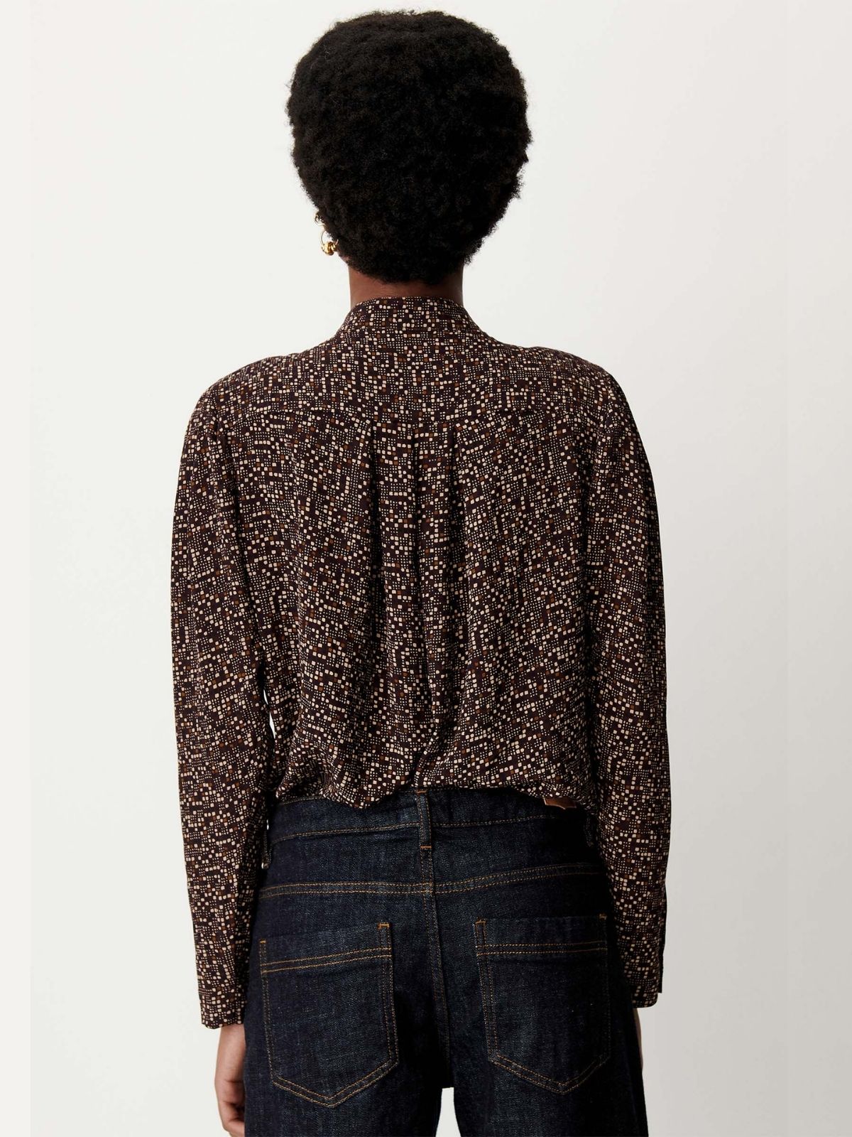 Esperanzo Print Blouse - Coffee