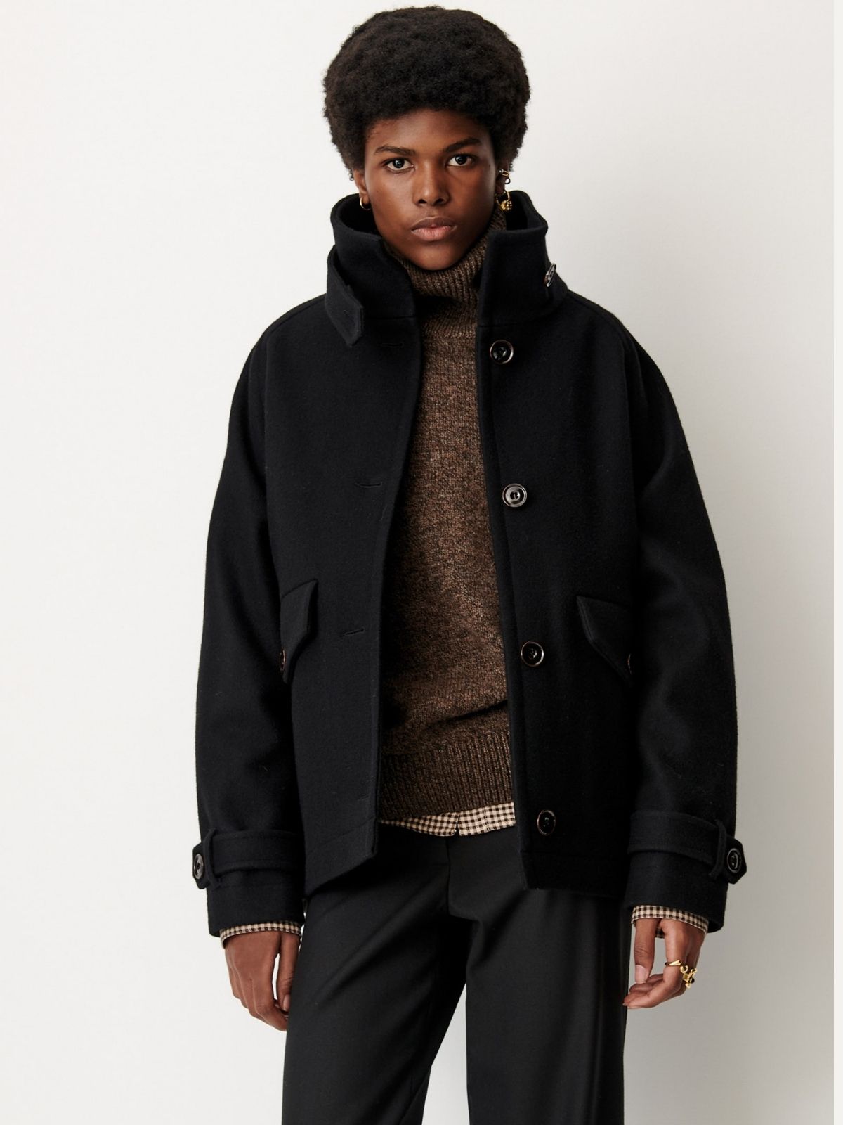 Lee Wooly Coat - Black