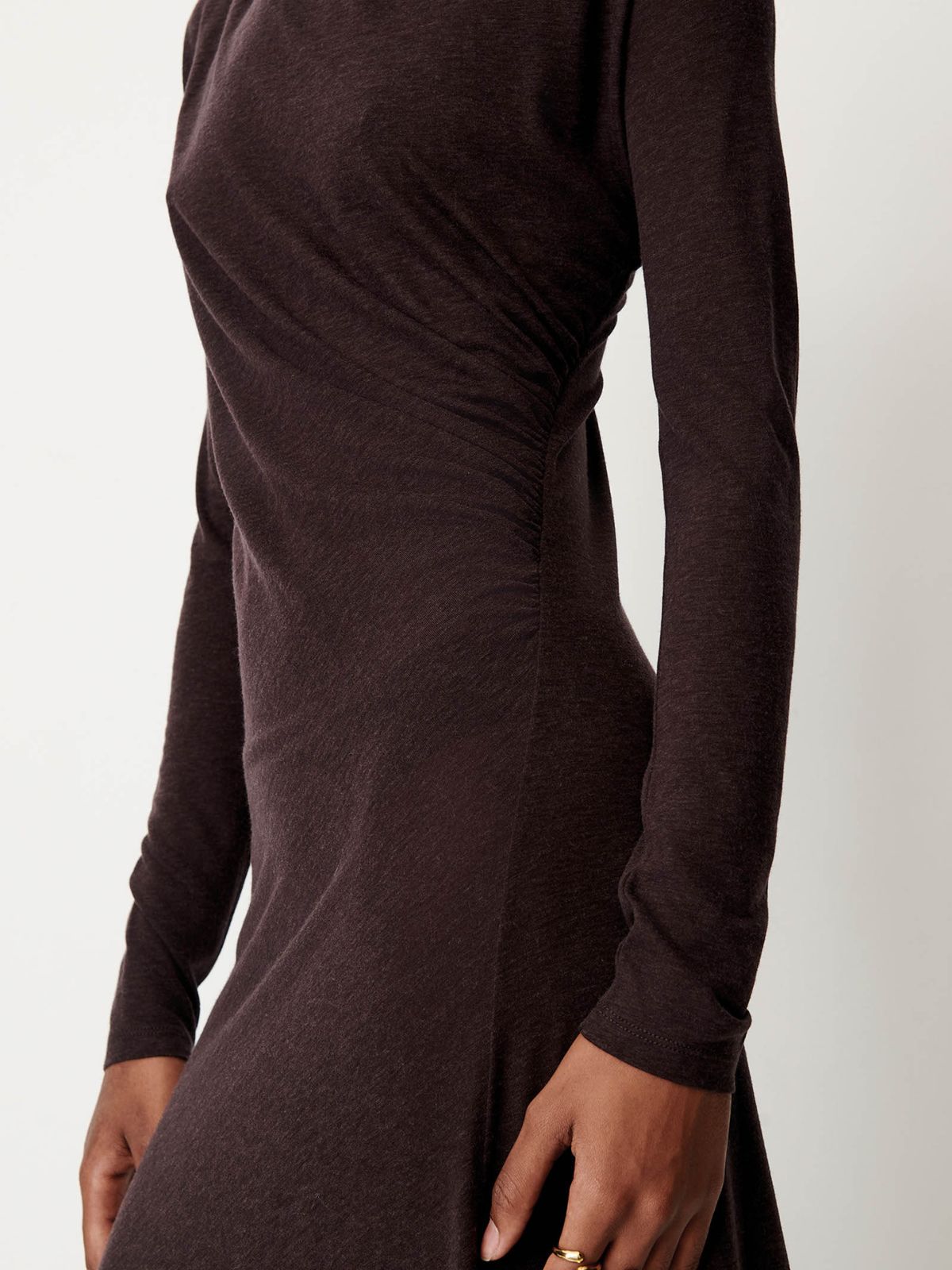 Leganza Gathered Dress - Ebony