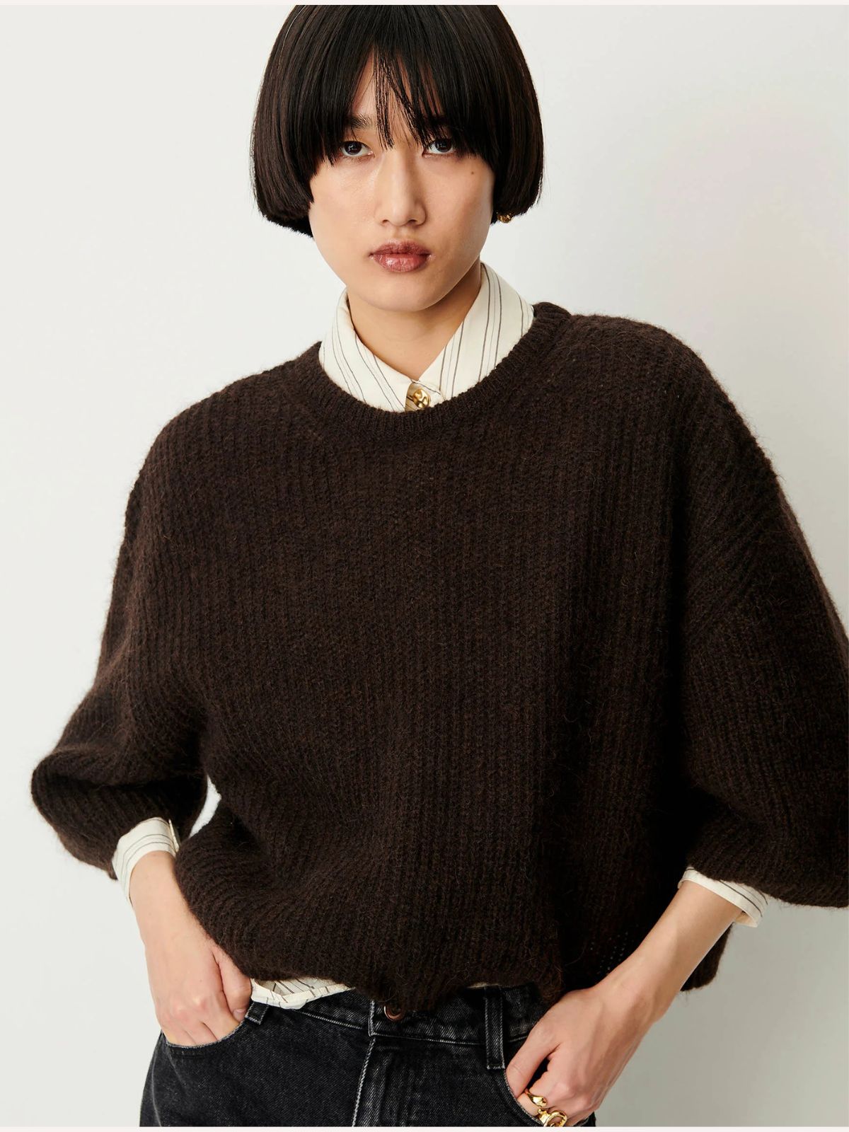 Tallon Merino Jumper - Ebony