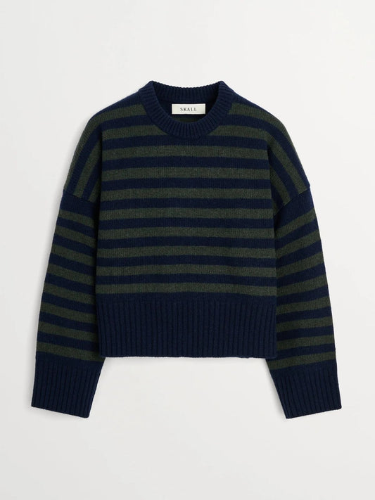 Campa Stripe Jumper - Navy & Green