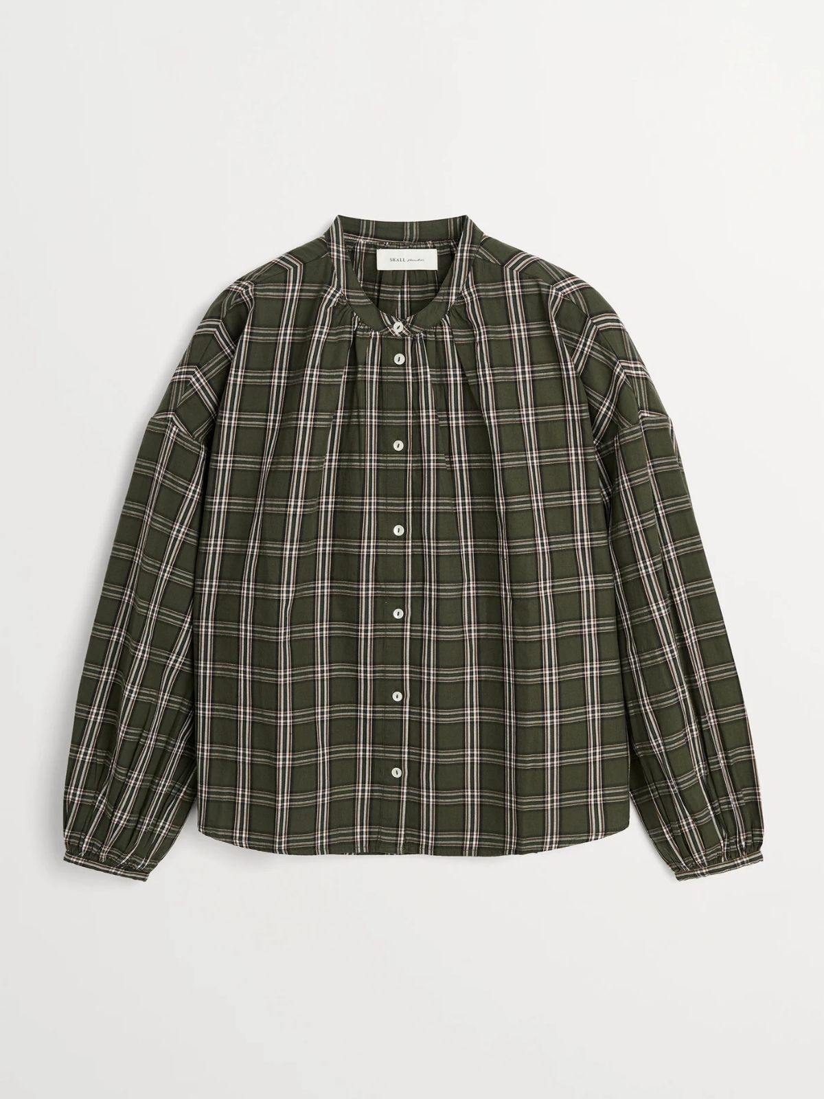 Cilla Check Blouse - Green