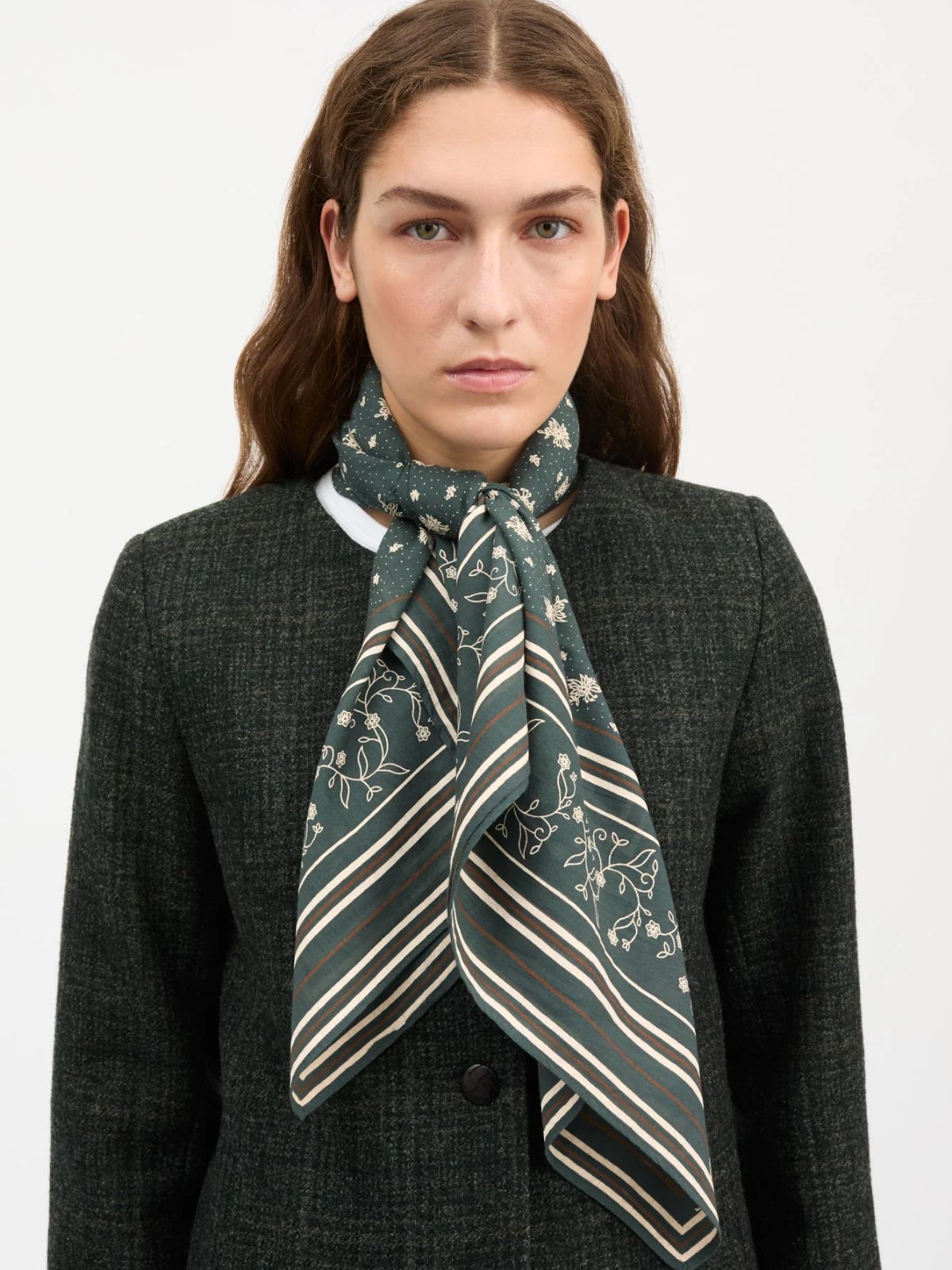 Print Classic Scarf - Green