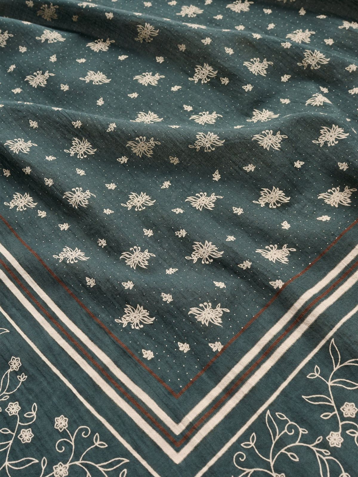 Print Classic Scarf - Green