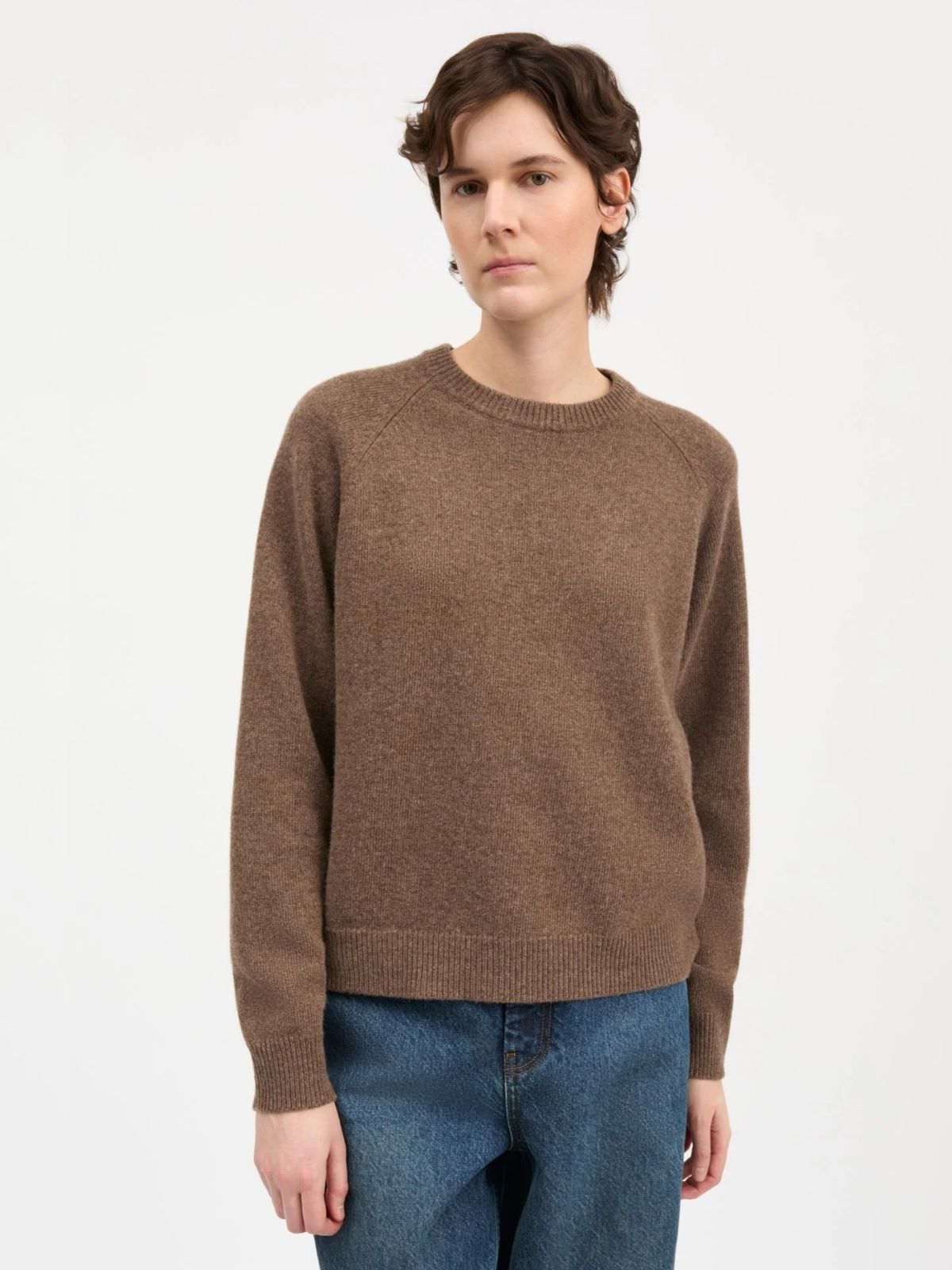 Drew Merino Jumper - Brown