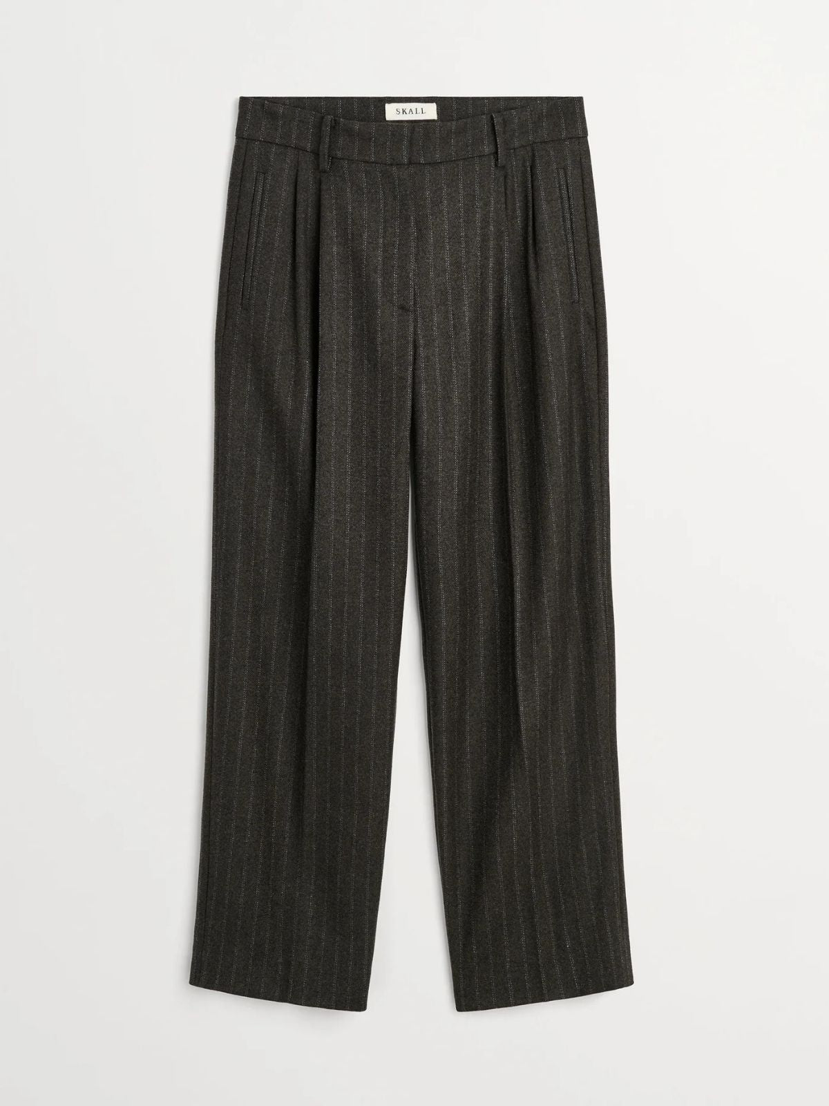 Harry Pinstripe Trousers - Brown