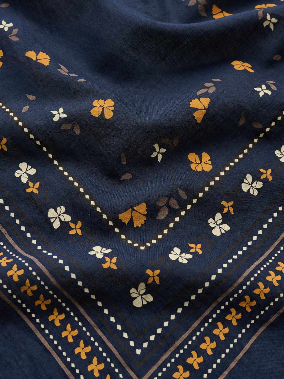Floral Scarf - Navy