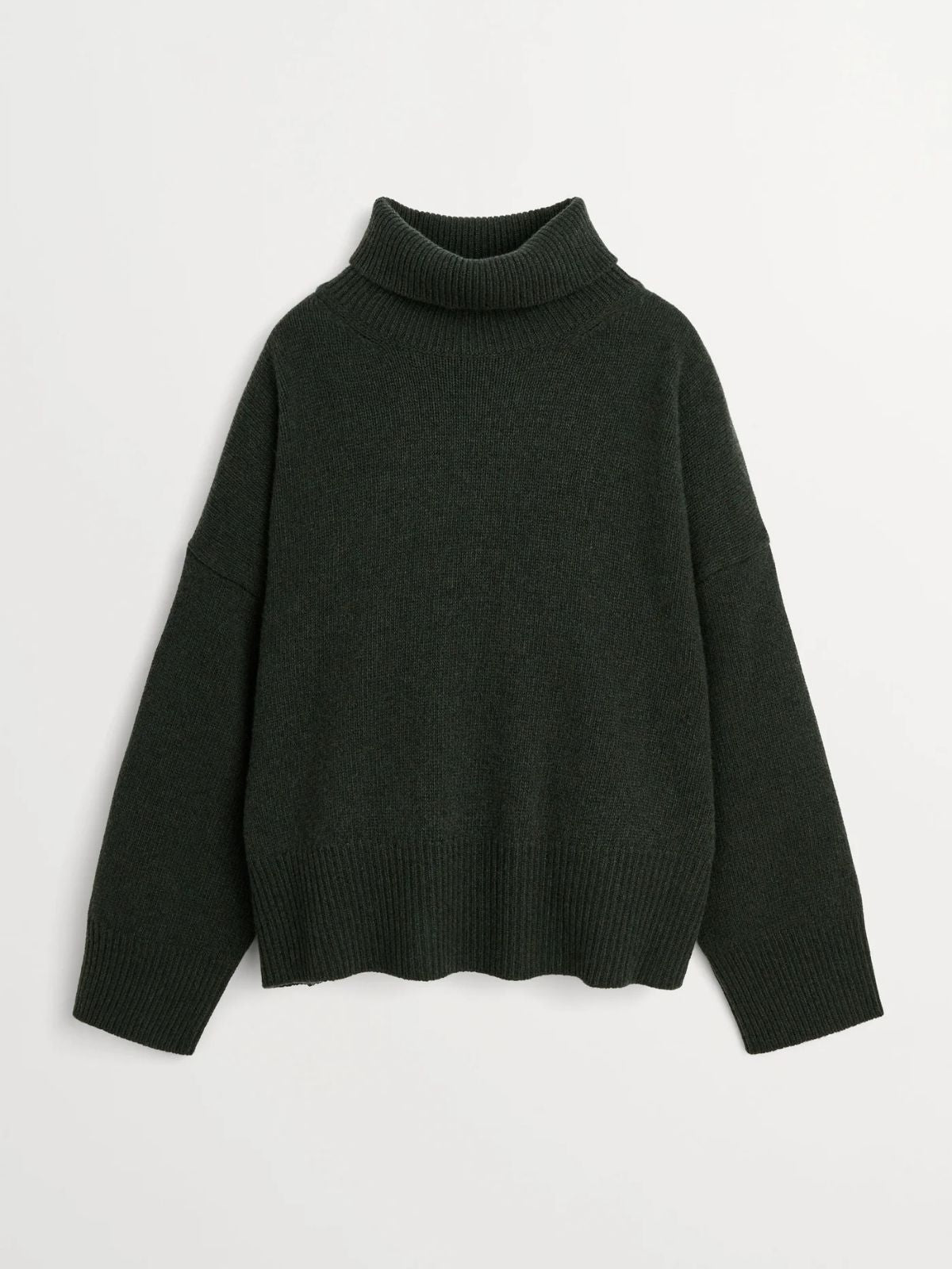 Silene T- Neck Jumper - Dark Green