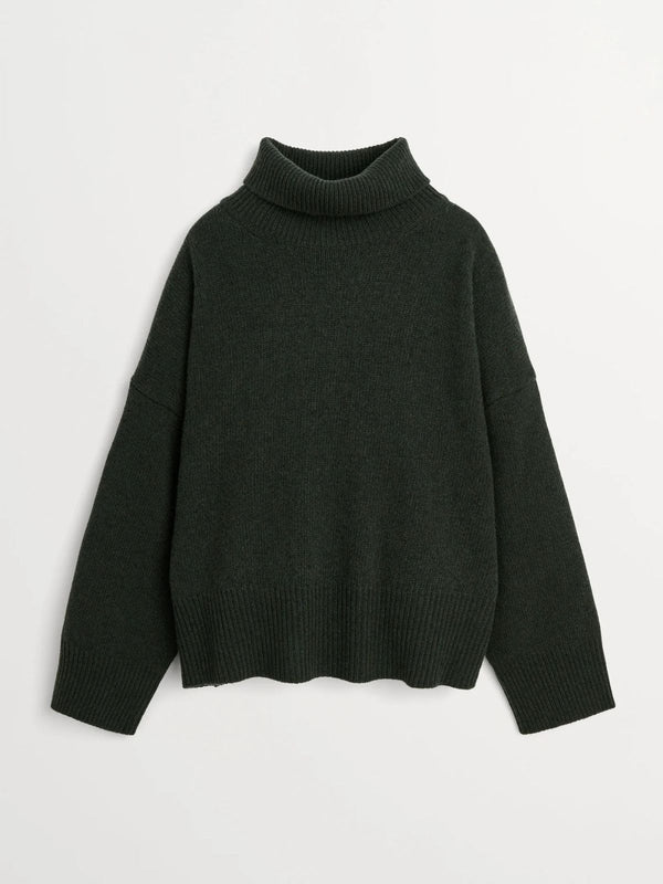Silene T- Neck Jumper - Dark Green