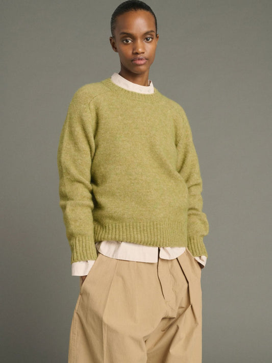 Envie Round Collar Jumper - Sage