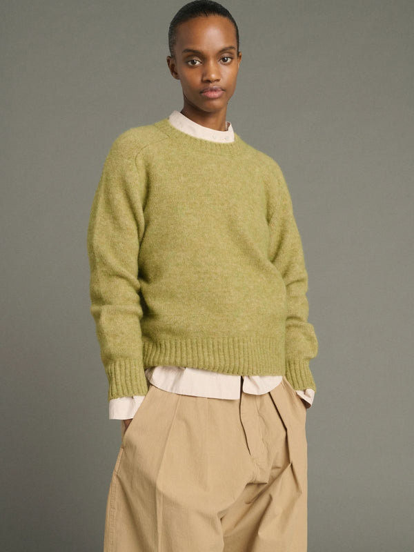 Envie Round Collar Jumper - Sage