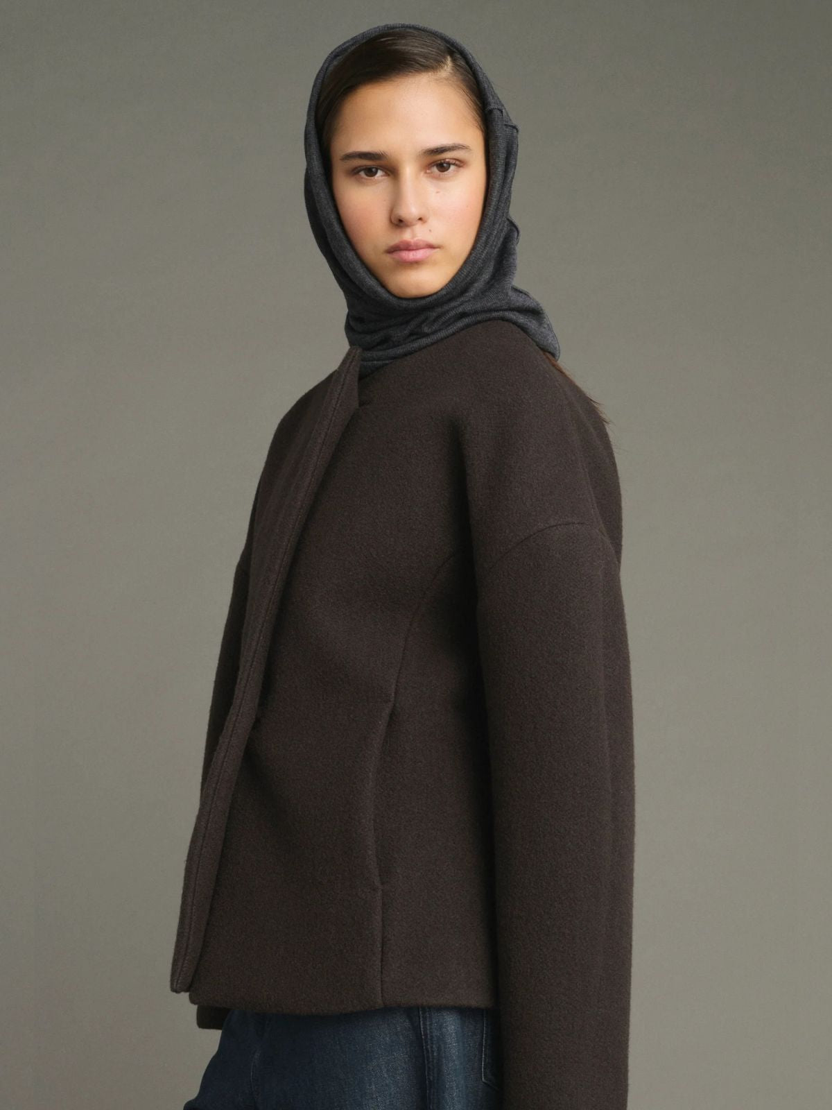 France Wool Jacket - Brown