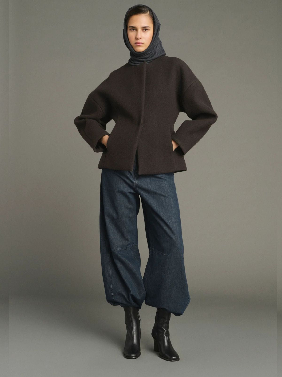 France Wool Jacket - Brown