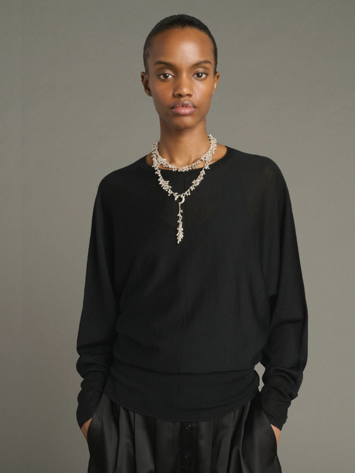 Lina Merino Jumper  - Black