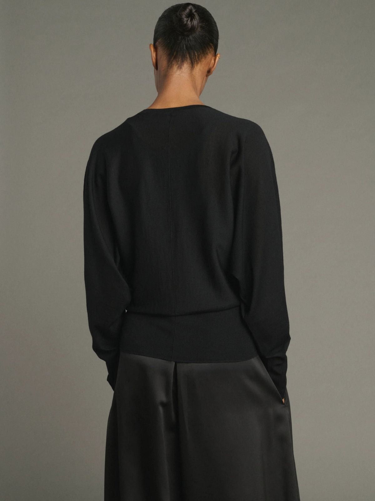 Lina Merino Jumper  - Black