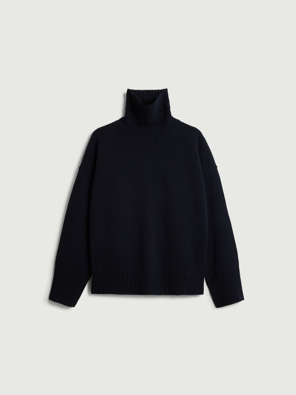William Roll Neck Jumper - Navy