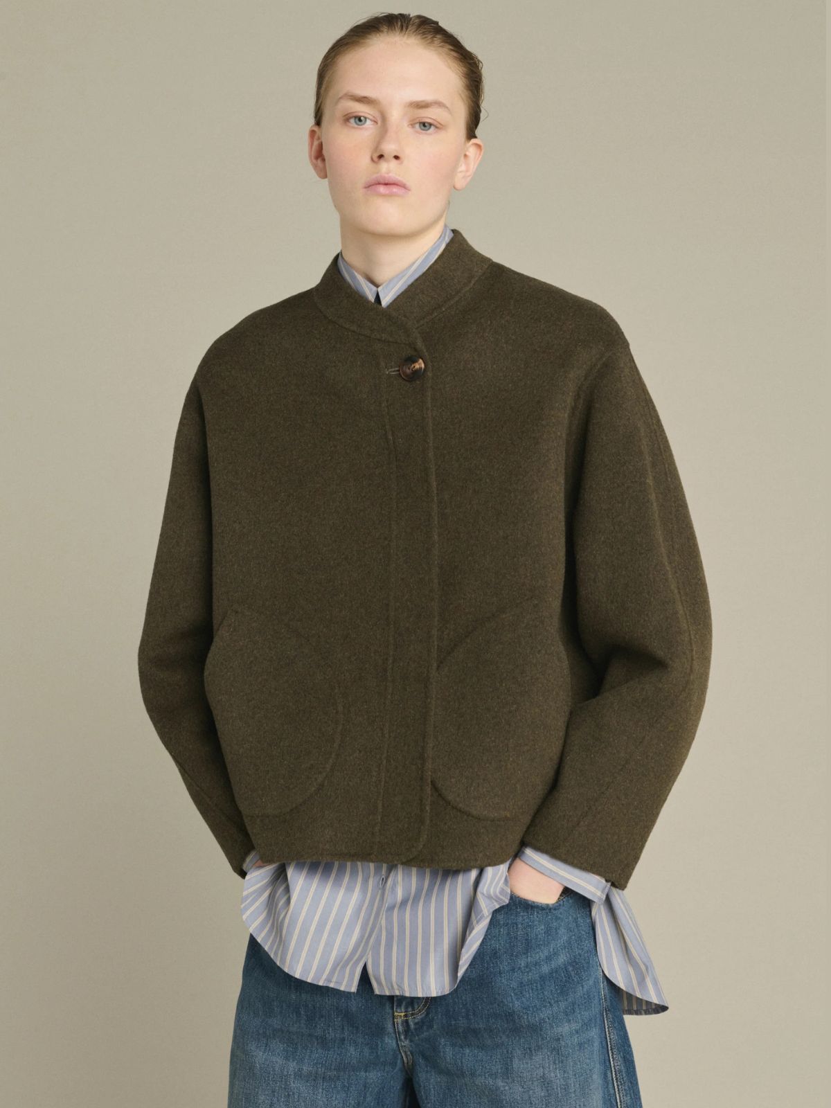 Windsor Wool Bomber - Khaki
