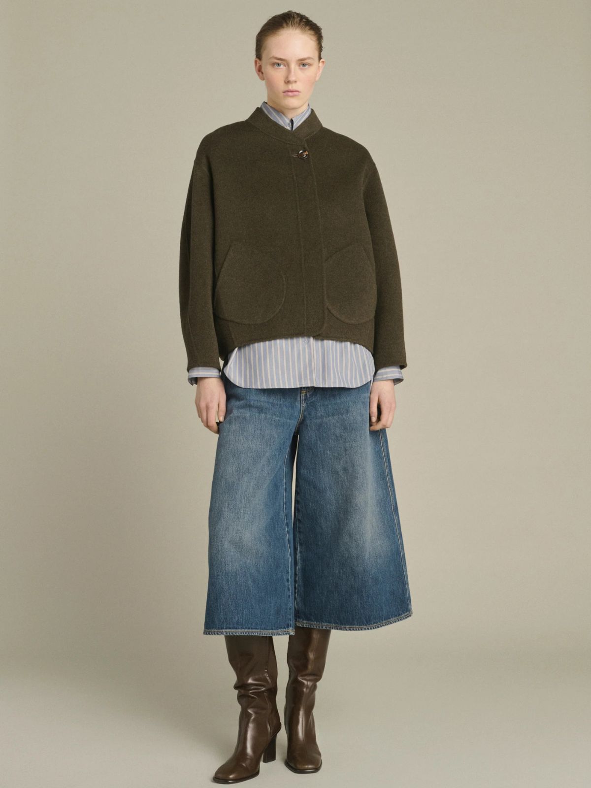 Windsor Wool Bomber - Khaki