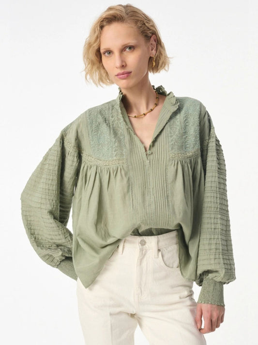 Dahlia Blouse - Almond