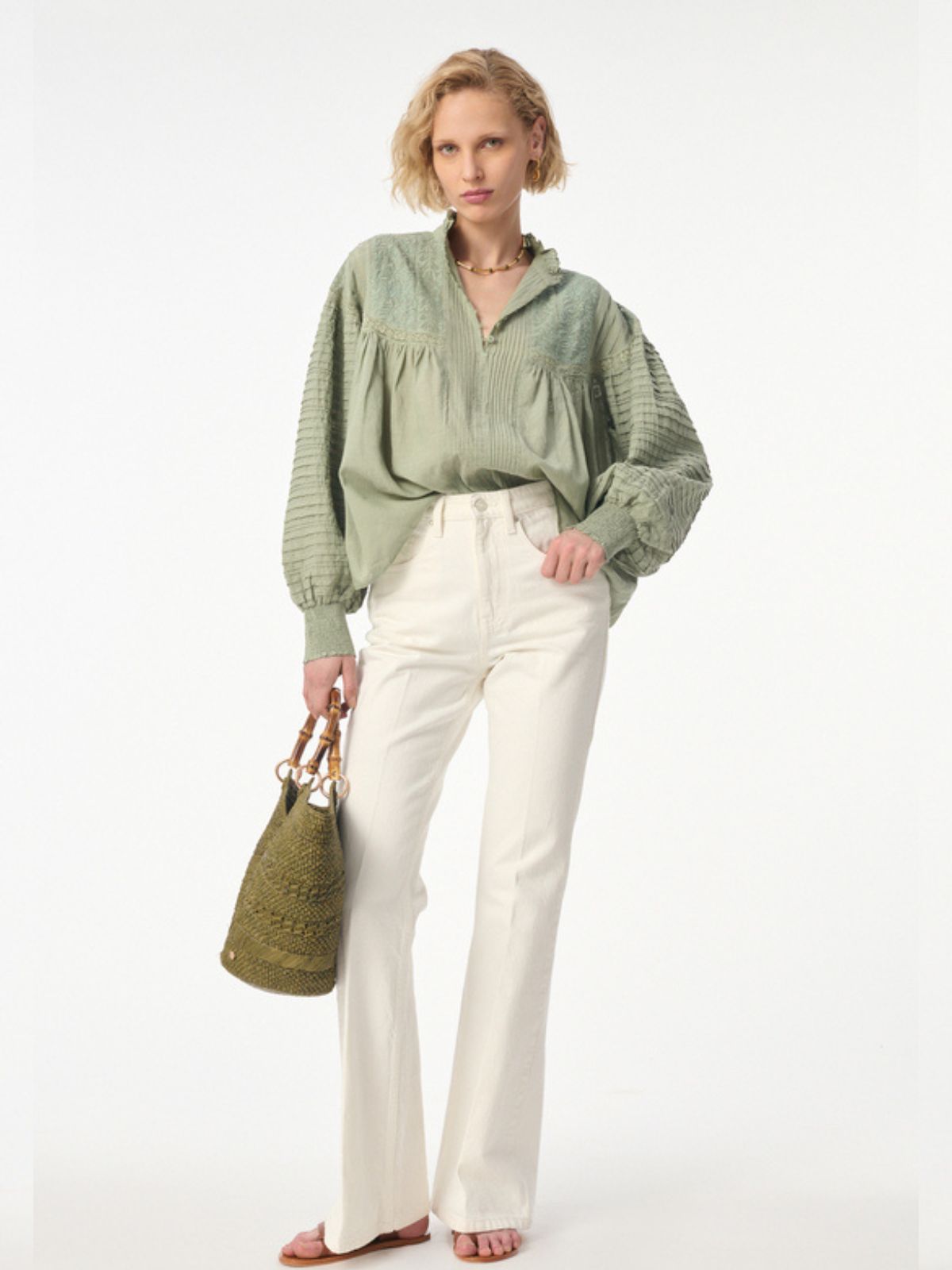 Dahlia Blouse - Almond