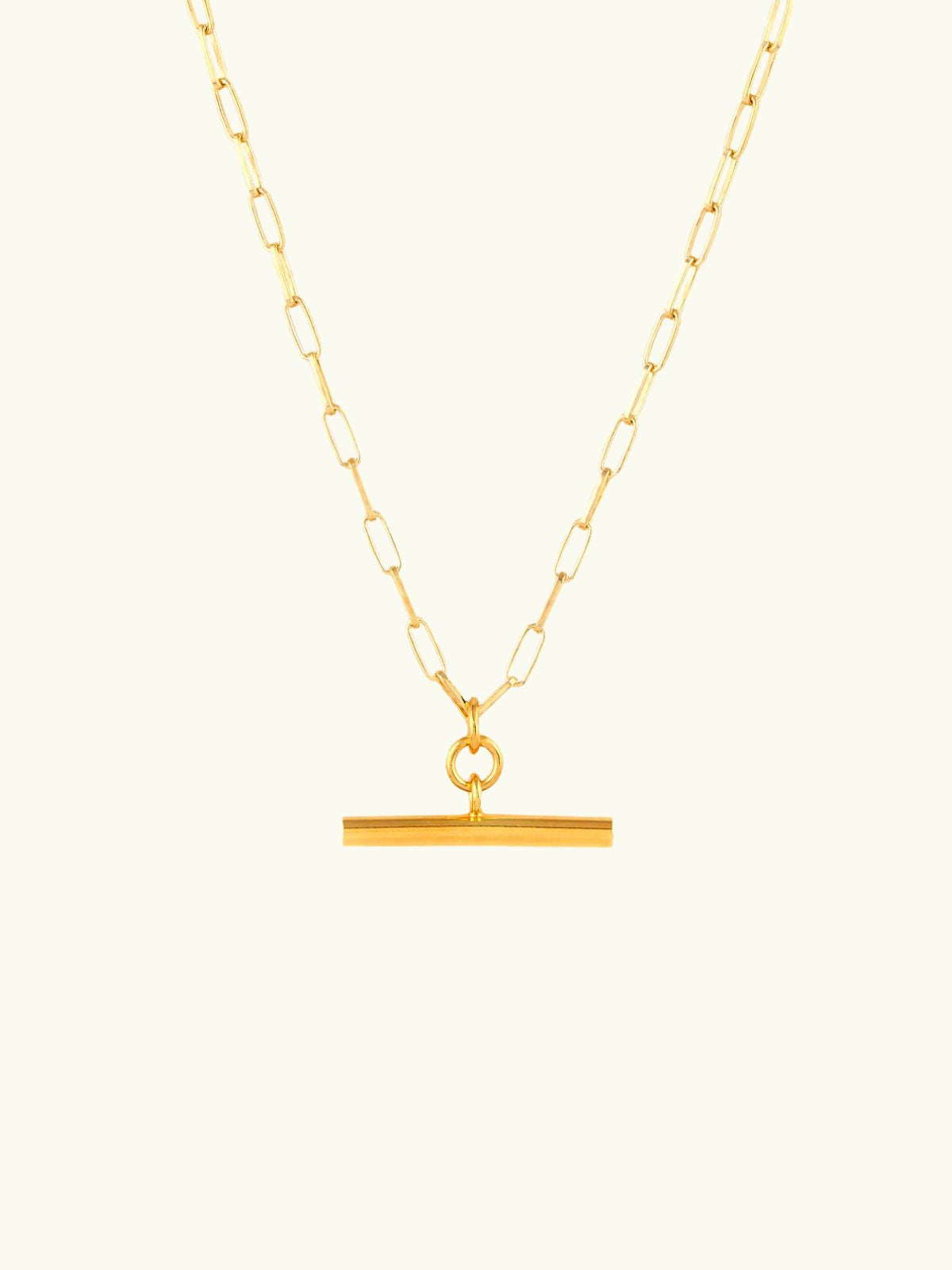 Link Chain Thick T Bar Necklace